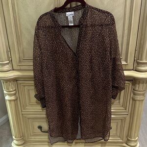 Tommy Bahama Leopard Print cover up L